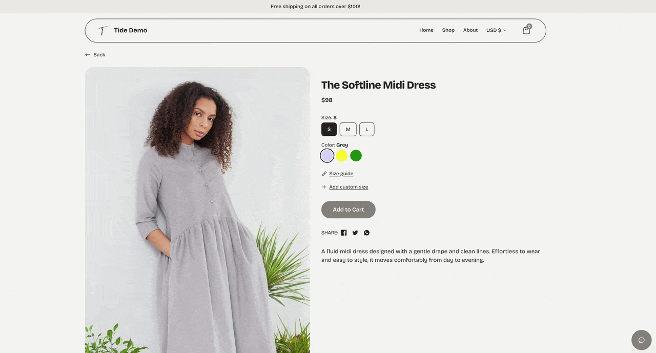 Online store with marketing tools enabled